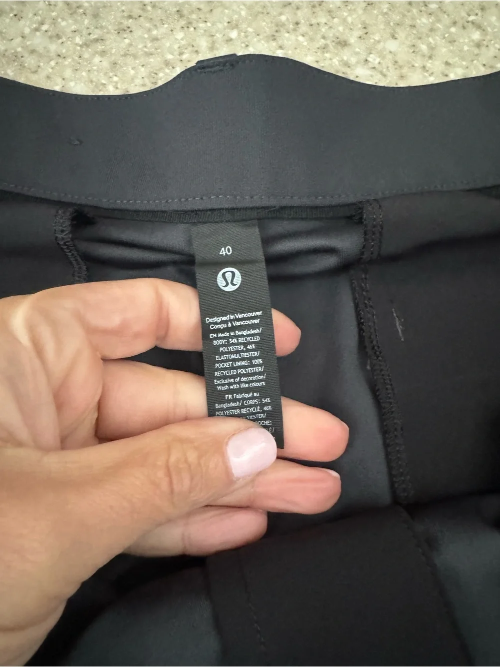 lululemon athletica Men's Charcoal Performance Flat-Front Shorts - Picture 2 of 3